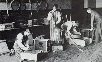 Historical Photo of metal castings lab