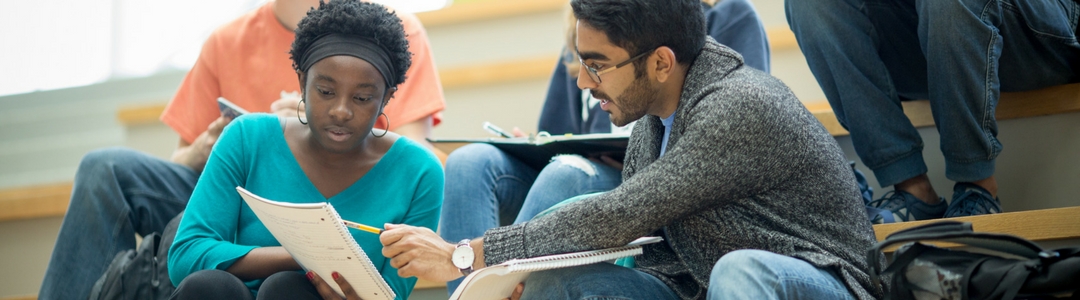 students studying