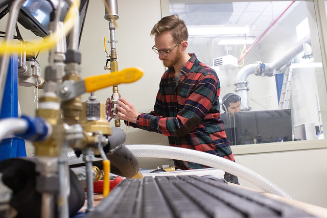Jacob Snyder works in the START lab.