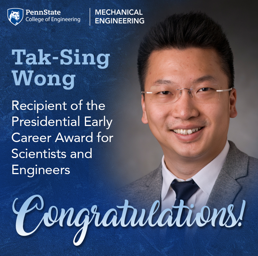 Tak-Sing Wong, associate professor of mechanical and biomedical engineering