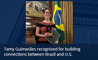 Tamy Guimaraes recognized for building connections between Brazil and U.S. 